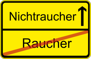 Ortsschild Nichtraucher